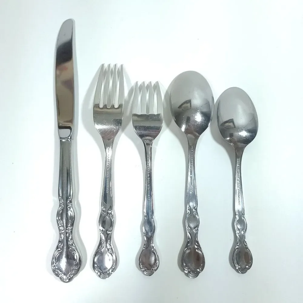 WM. Rogers &Son Royal Manor Single Place Setting Stainless Flatware Set 5 Piece